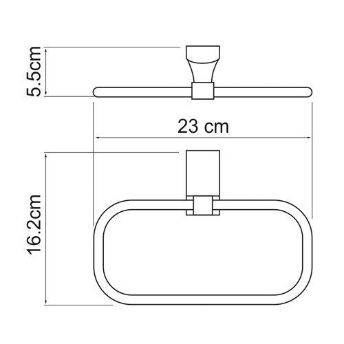 Держатель полотенец WasserKRAFT Leine K-5060W белый