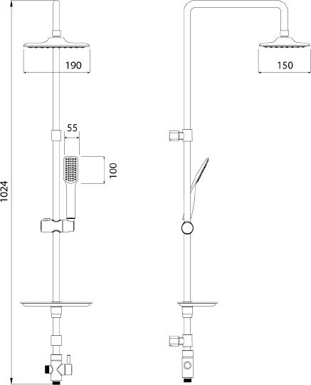 Душевая стойка Lemark LM8804C