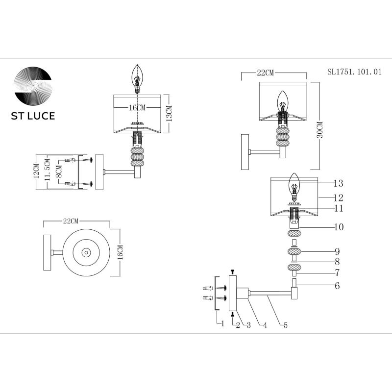 Бра ST Luce ENITA SL1751.101.01