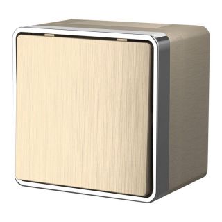 Выключатель одноклавишный влагозащищенный Gallant (шампань рифленый) Werkel W5010210