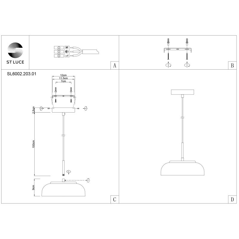 Подвес ST Luce Lazio SL6002.203.01