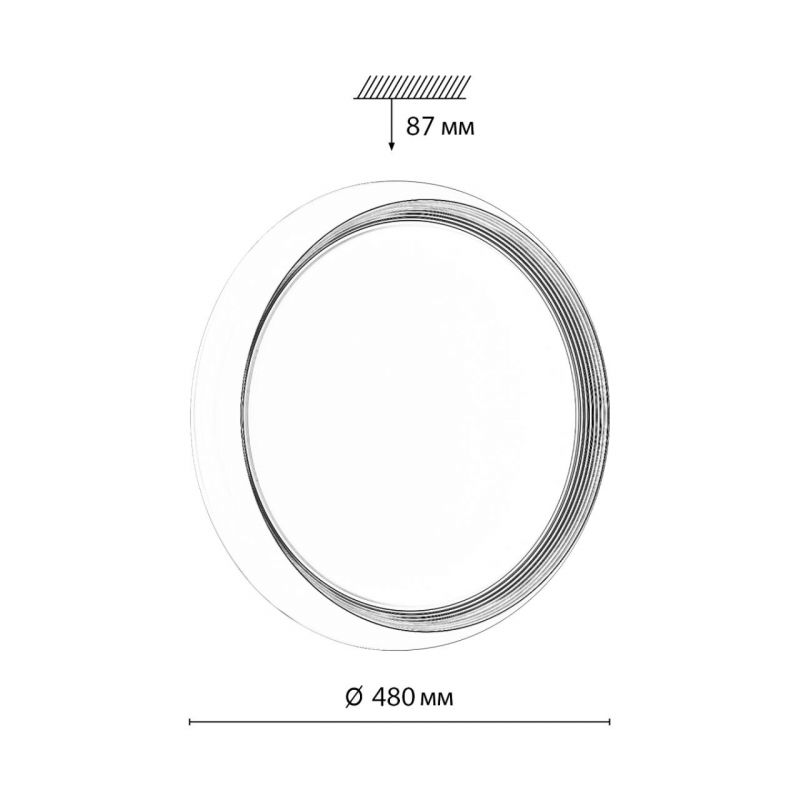Светильник Sonex TOFIQ BLACK PALE LED 70W 3000-6000K IP43 7651/EL фото 2