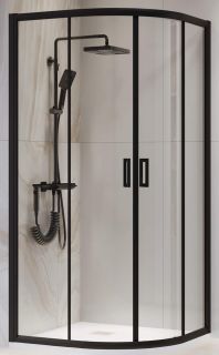 Душевой уголок RGW Passage PA-52B 03085200-14 100х100 см, профиль черный, стекло прозрачное