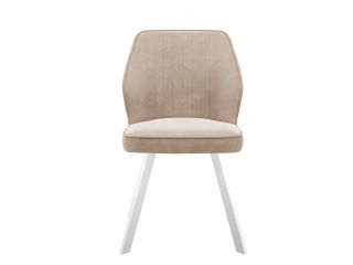 Стул DikLine 232 поворотный B03 BEIGE, ножки белые Фабрика Мебели ДИК BD-3012773