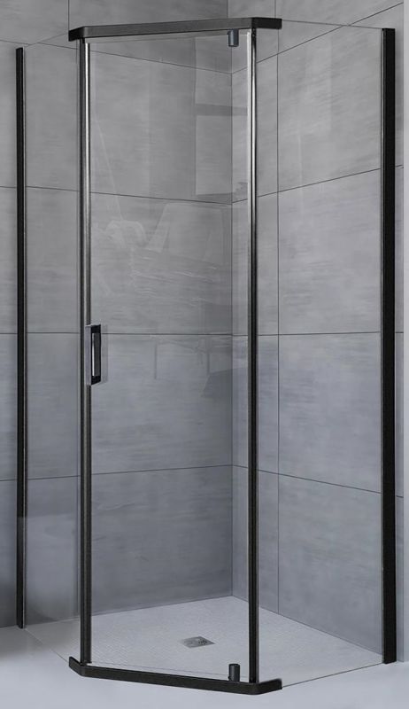 Душевой уголок Royal Bath RB1110TR-T, 100х110 см, профиль белый, стекло прозрачное фото 4