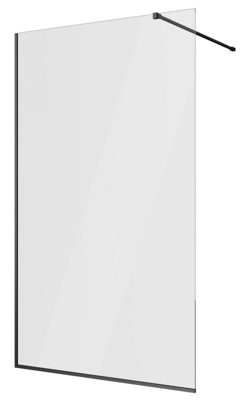 Душевая перегородка Berges SKY BLACK 064016, 140x200 см, профиль черный матовый, стекло прозрачное фото 1