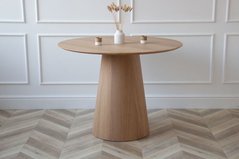 Стол Ellipsefurniture обеденный Lagom D 100 см (натуральный дуб) TB0115141 фото 2