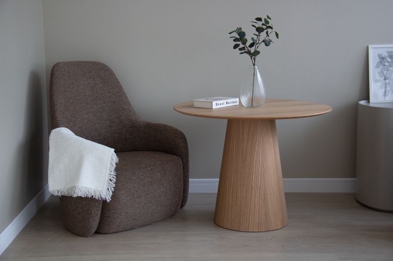 Стол Ellipsefurniture обеденный Lagom D 100 см (натуральный дуб) TB0115141 фото 3
