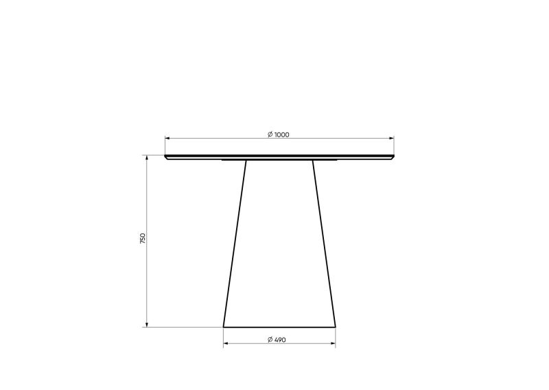 Стол Ellipsefurniture обеденный Lagom D 100 см (натуральный дуб) TB0115141 фото 6