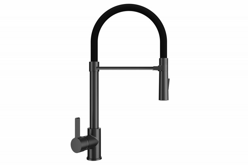 Смеситель для кухни Ulgran Classic U-024 черный матовый черный фото 1