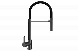 Смеситель для кухни Ulgran Classic U-024 черный матовый черный