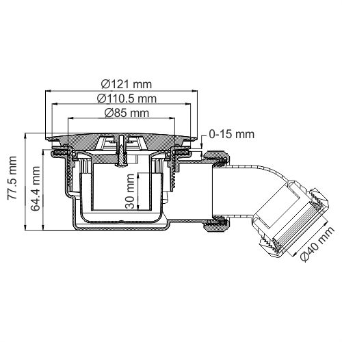 Сифон для поддонов WasserKRAFT D210