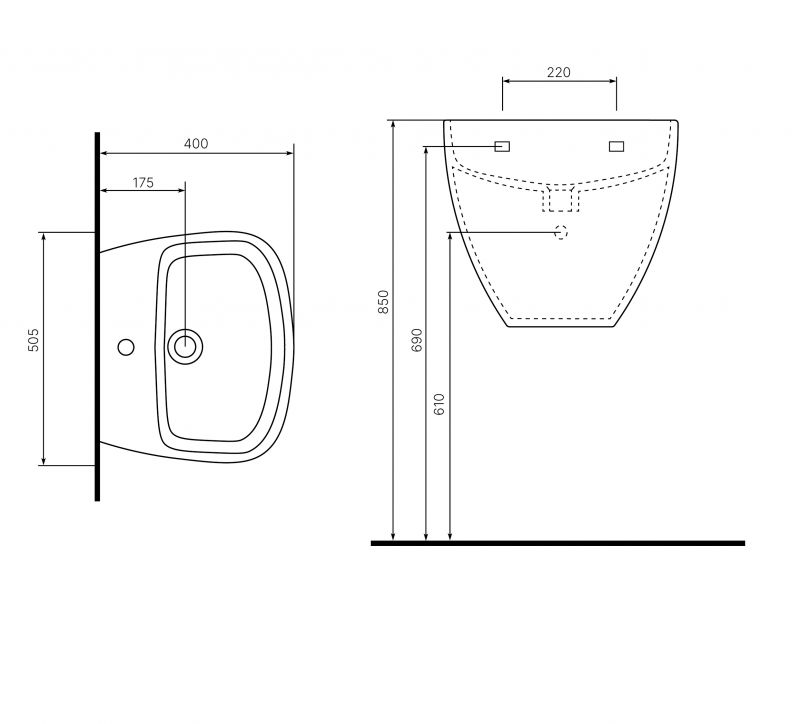 Раковина подвесная BeWash Alster 86511101 50,5 cм