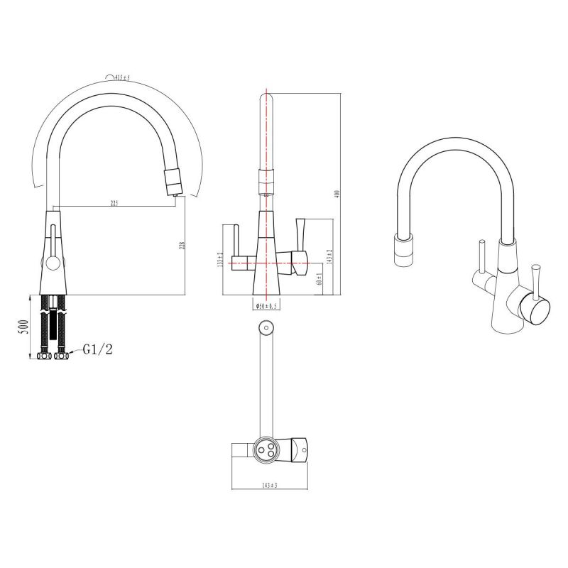 Смеситель для кухни Lemark Comfort LM3075BL085 с фильтром BASIC для очистки воды от хлора и вредных примесей фото 7