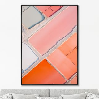 Репродукция картины ArtNoMore на холсте Salt lakes, orange and pink, No 2, 2024г.