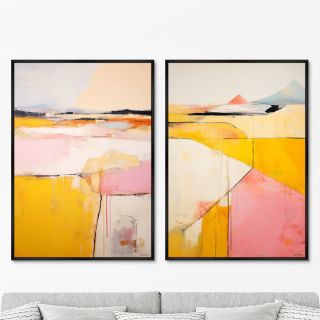 Набор из 2-х репродукций картин ArtNoMore на холсте Landscape Collection, Valley of Pyrimids, 2024г.