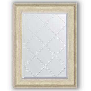 Зеркало с гравировкой в багетной раме 68x90 Evoform EXCLUSIVE-G BY 4112 травленое серебро