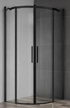 Душевой уголок BelBagno ACQUA-R-2-90-C-NERO, 90х90 см, профиль черный, стекло прозрачное фото 1