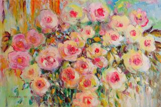 Картина "Розовые мечты" 50x70 Светлана Круглова