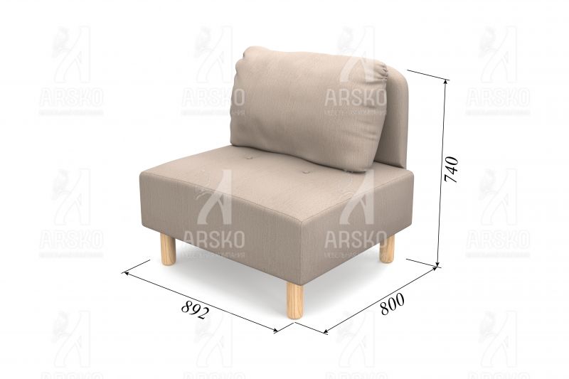 Кресло Свельд бежевая рогожка BD-2161176
