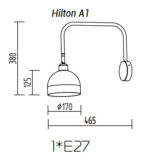 Настенный светильник TopDecor Hilton A1 12