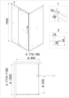 Боковая стенка Niagara Nova NG-A80G 80