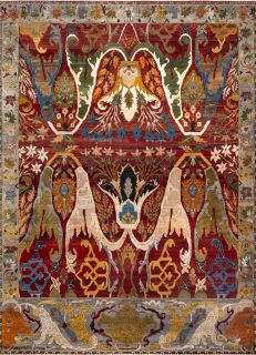 Индийский ковер из шерсти Carpet «ZIEGLER VINTAGE» AC228-RED-BLU(294x407) 294 x 407 см