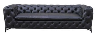 Диван Sotogrande Chesterfield Baroque Vintage Leather 3 Seater BD-3053423 черный