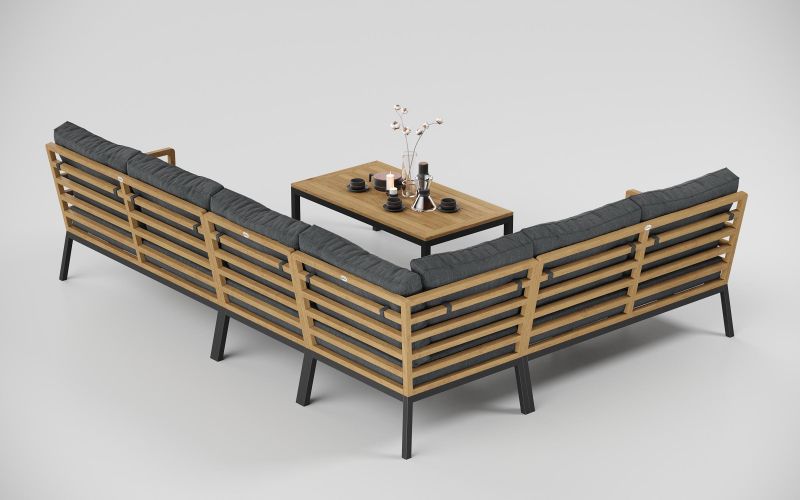 Лаунж зона Gardenini Premium PatioCalma M (диван правый, диван угловой, диван, диван левый, кофейный столик) BD-3148633 фото 10