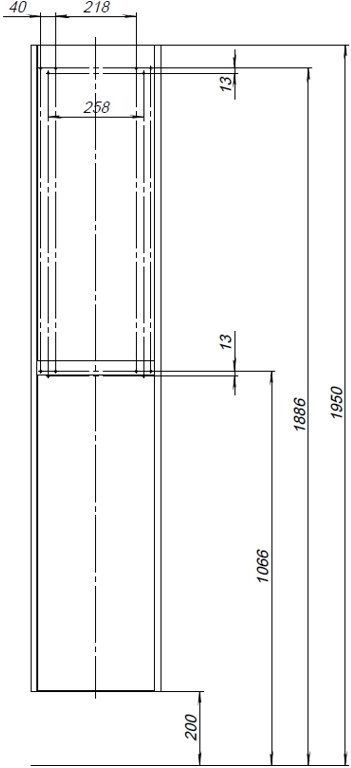 Шкаф-пенал Aquanet Nova Lite 00249522