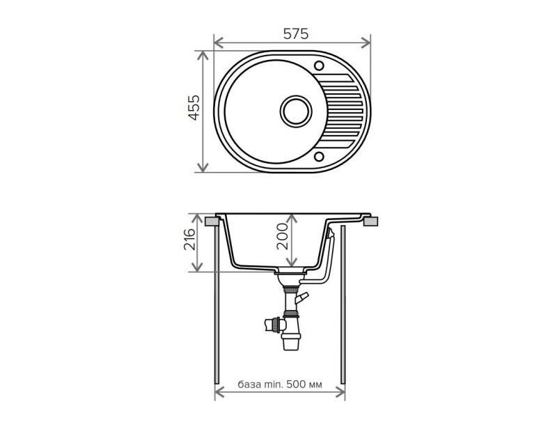 Мойка кухонная Tolero R-122 №701 серая