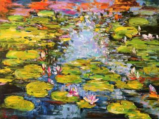 Картина "Летний пруд" Маливани Диана