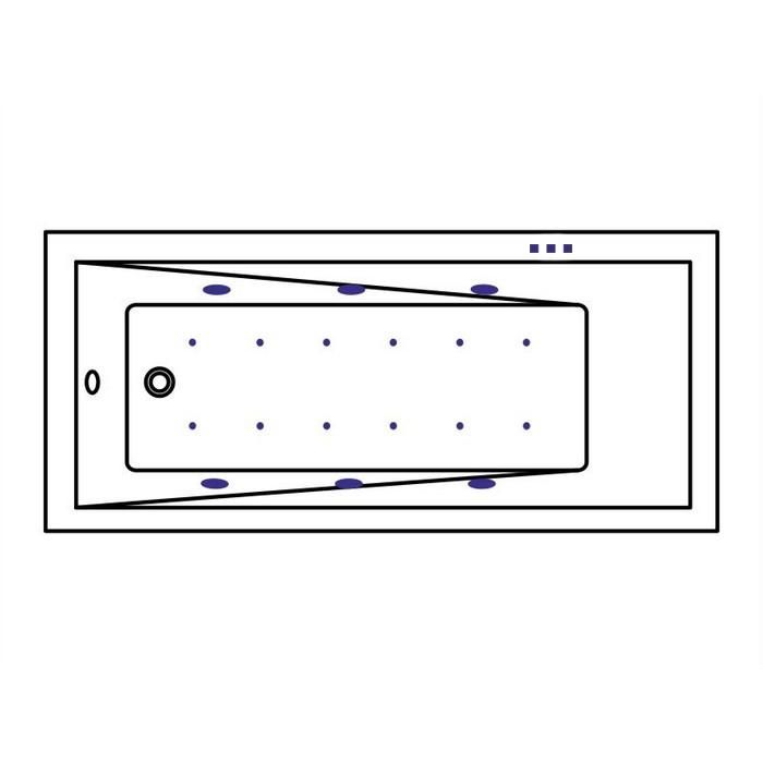 Акриловая ванна Excellent Wave Slim WAEX.WAV17S.RELAX.BR 170x70 с г/м, бронза