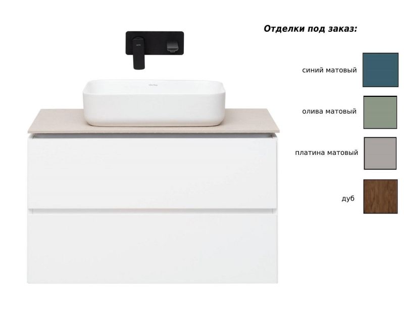 Тумба под раковину подвесная Allen Brau Infinity 85 1.21002.CGM олива матовый 84.2 см фото 3