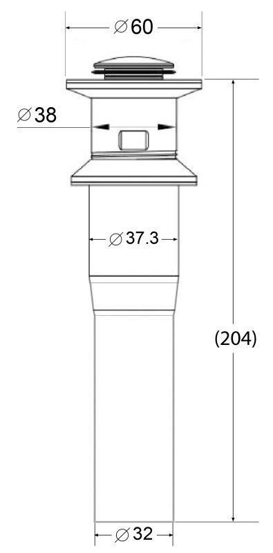 Донный клапан BelBagno BB-PCU-03-BORO