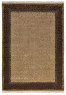 Индийский ковер из шерсти и арт-шёлка Carpet «KING OF AGRA» RO1-GLD-BRN 172 x 240 см