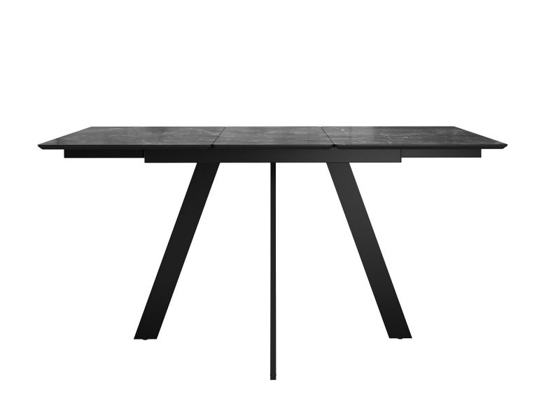 Стол DikLine DKD120. керамика 120(160)х80. мрамор черный матовый. опоры черные (2 уп.) фото 5