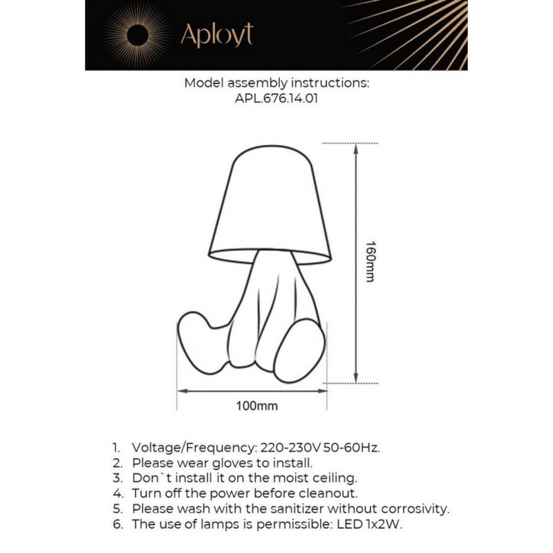 Настольная лампа Aployt Noemi LED 3000-6400К(теплый, белый, холодный) 2W APL.676.14.01 фото 10