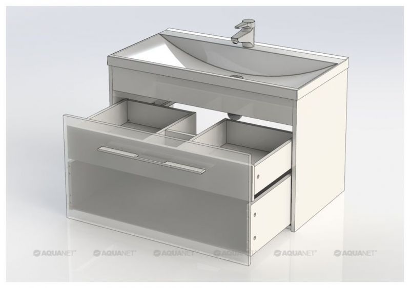 Тумба с раковиной Aquanet Августа 90 белый 00225441