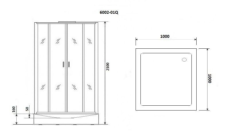 Душевая кабина Niagara Premium NG- 6002-01Q 100x100