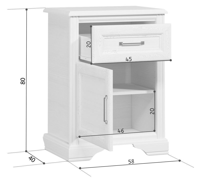Тумба Black Red White STYLIUS BD-2250192, B169-KOM1D1S Лиственница сибирская фото 5