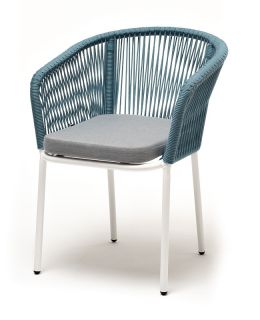 "Марсель" стул 4sis плетеный из роупа, каркас алюминий светло-серый (RAL7035) шагрень, BD-2771836