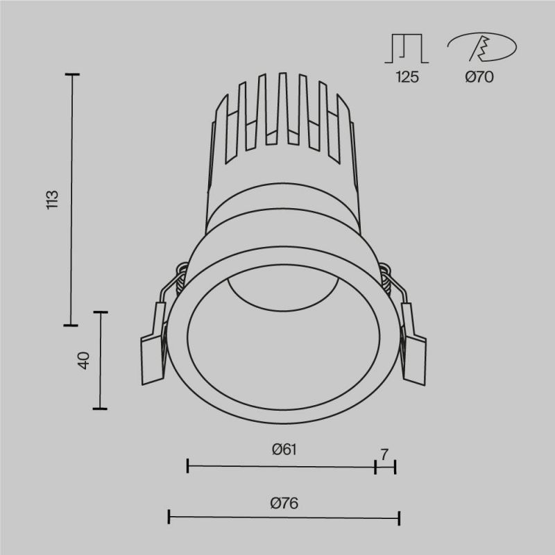 Встраиваемый светильник Maytoni Dip LED 2700К(теплый) 15W DL118-15W-2.7K-B фото 4