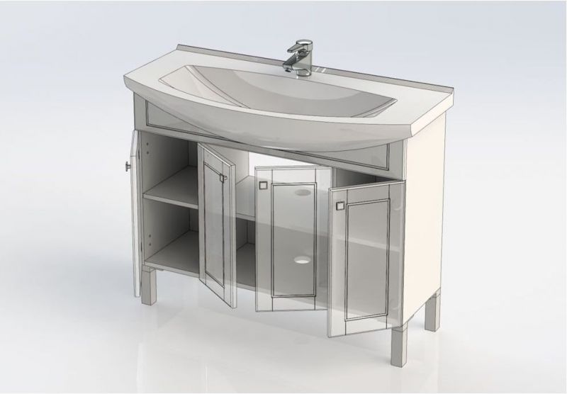 Тумба с раковиной Aquanet Честер 00212645 фото 10