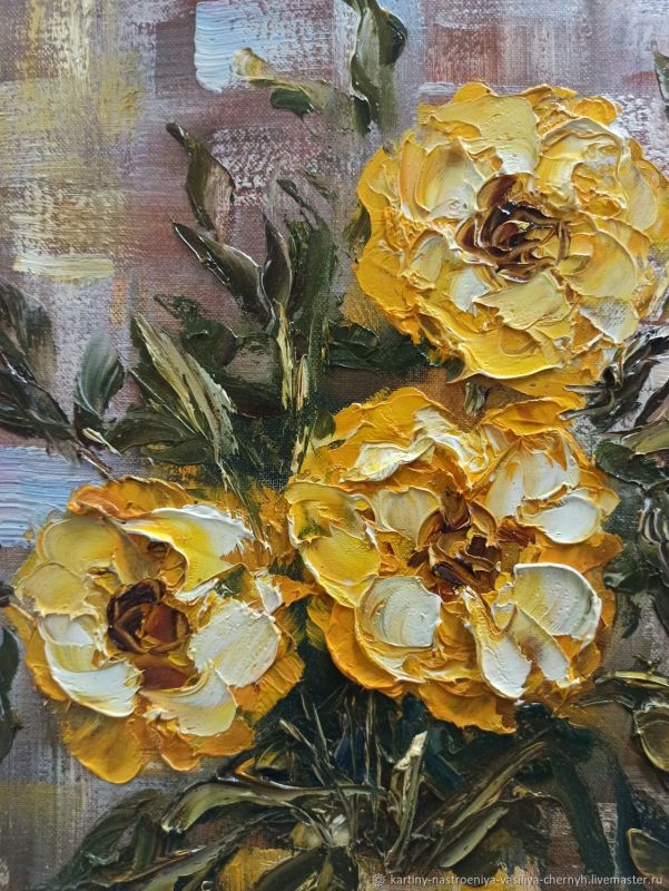 Картина "Желтые цветы" Василий Черных