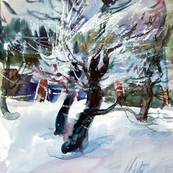 Картина "Зимний сад" Юрий Чистяков