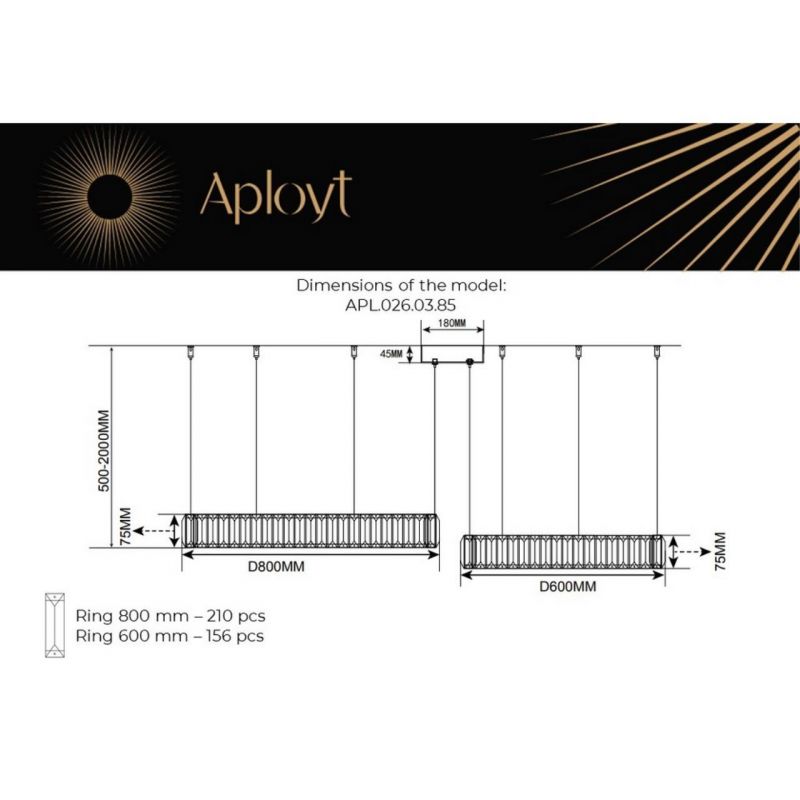 Люстра подвесная Aployt Nicoletta APL.026.03.85