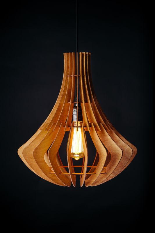 Подвесной деревянный светильник Woodshire Амфора 0840vi