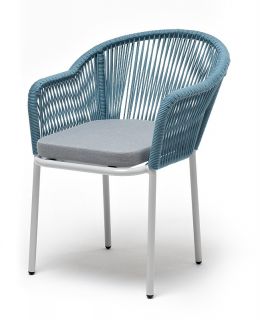 "Лион" стул 4sis плетеный из роупа, каркас из стали светло-серый (RAL7035) шагрень BD-2771881