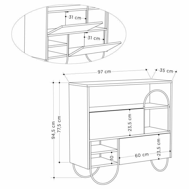 Обувница NORFOLK Leve LEV00806